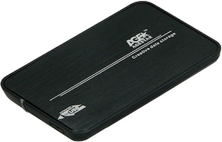 Внешний корпус для HDD AgeStar 31UB2A8 SATA пластик/алюминий черный 2.5"