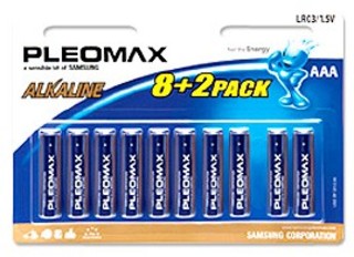 Батарея Samsung Pleomax LR03-8+2BL (100/600/36000)