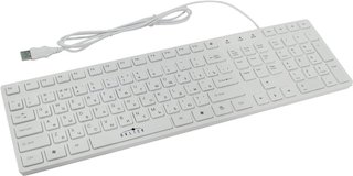 Клавиатура Oklick 556S белый USB slim Multimedia