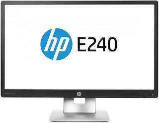 Монитор HP 23.8" E240 черный IPS LED 16:9 HDMI полуматовая HAS Pivot 250cd 178гр/178гр 1920x1080 D-Sub DisplayPort FHD USB 5.8кг