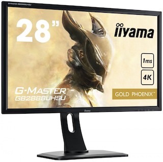 Монитор Iiyama 28" GB2888UHSU-B1 черный TN LED 5ms 16:9 HDMI M/M матовая HAS Pivot 300cd 170гр/160гр 3840x2160 D-Sub DisplayPort Ultra HD USB 7.7кг