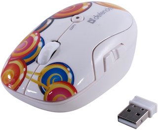 Мышка DEFENDER USB OPTICAL WRL TO-GO MS-565 CANDY,6кнопок,1000/1600dpi