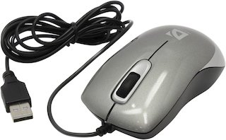 Мышка DEFENDER USB OPTICAL ORION MM-300 GREY ,3кнопки,1000dpi