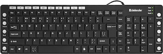 Клавиатура DEFENDER USB OFFICEMATE MM-810 RU BLACK, черный,полноразмерная