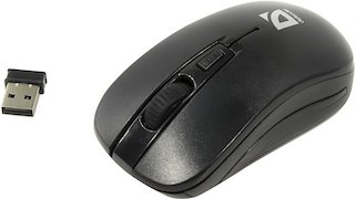 Мышка USB DEFENDER OPTICAL WRL DATUM MS-005  черный,3 кнопки,1200dpi