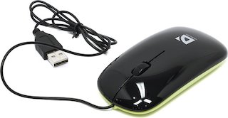 Мышка USB DEFENDER OPTICAL NETSPRINTER MM-440 BK/GREEN