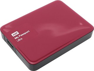 Жесткий диск WD Original USB 3.0 3Tb WDBNFV0030BBY-EEUE My Passport Ultra (5400 об/мин) 2.5" красный