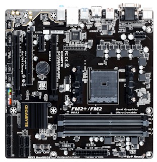 Материнская плата Gigabyte GA-F2A88XM-HD3P Soc-FM2 AMD A88X 2xDDR3 mATX AC`97 8ch(7.1) GbLAN RAID+VGA+DVI+HDMI