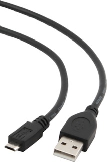 Кабель USB 2.0 Pro Cablexpert CCP-mUSB2-AMBM-1M, AM/microBM 5P, 1м, экран, черный, пакет