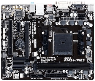Материнская плата Gigabyte GA-F2A88XM-DS2P Soc-FM2+ AMD A88X 2xDDR3 mATX AC`97 8ch(7.1) GbLAN RAID RAID1 RAID5 RAID10+VGA+DVI