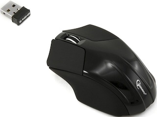 Беспроводная мышь Gembird MUSW-206,мини, черн, 2кн.+колесо-кнопка, 2.4ГГц