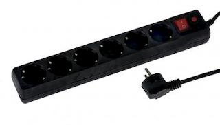 Сетевой фильтр Krauler KR-6-1,8M (PE) 6 розеток, 1.8м, прозрачная упаковка