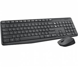 Клавиатура + мышь Logitech MK235 (920-007948) клав:черный мышь:черный USB беспроводная