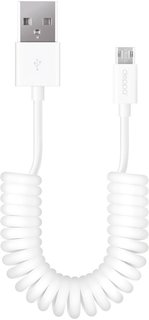 Кабель microUSB- USB Deppa (72227) 2 метра витой, белый