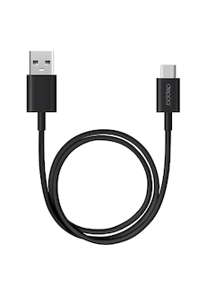 Кабель Type-C Deppa USB 3.0 - AMCM 2.1A, черный, (72206)