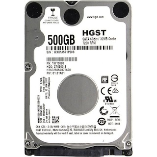 Жесткий диск HGST SATA-III 500Gb 1W10098 HTS725050B7E630 Travelstar Z7K500.B (7200rpm) 32Mb 2.5"