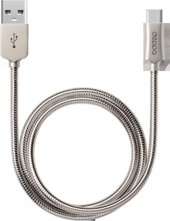 Кабель Deppa microUSB 1.2m алюминий/нейлон, 1.2м, серебро, (DEP-72190)