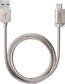 Кабель Deppa microUSB 1.2m алюминий/нейлон, 1.2м, серебро, (DEP-72190)