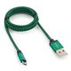 Кабель USB 2.0 Cablexpert CC-mUSB2gn1m, AM/microBM 5P, 1м, нейлоновая оплетка, алюминиевые разъемы, зеленый, пакет