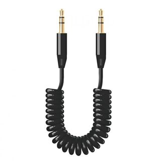AUX аудиокабель Deppa 3.5мм - 3.5мм, витой, 1.2м, черный, (72155)