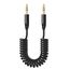 AUX аудиокабель Deppa 3.5мм - 3.5мм, витой, 1.2м, черный, (72155)