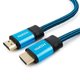 Кабель HDMI Gembird  Серия Gold, CC-G-HDMI01-1.8M, 1.8м, v1.4, синий, позол. разъемы, ал. корпус, нейл. оплетка