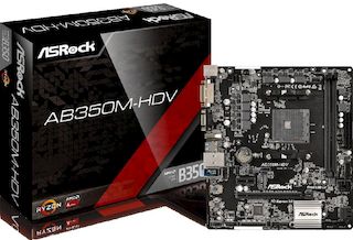 Материнская плата ASRock AB350M-HDV Soc-AM4 AMD B350 2xDDR4 mATX ALC'887 8ch(7.1) GbLAN RAID+VGA+DVI+HDMI