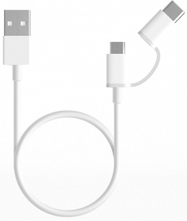 Кабель Xiaomi 2 in 1 USB Cable Micro USB to Type C (100cm) White