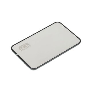 Внешний корпус AgeStar 3UB2A8J-6G (SILVER) USB 3.0, алюминий+пластик, серебро 2.5
