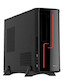 Корпус Formula R-121B черный/красный 400W mATX 2xUSB2.0 audio bott PSU
