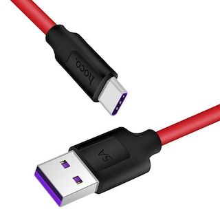 Кабель Hoco X11 Type-C 1m 5A black&red