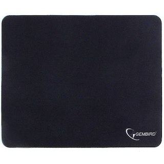Коврик для мыши Gembird MP-BLACK, чёрный , полиэстер+резина