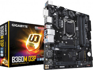 Материнская плата Gigabyte B360M D3P Soc-1151v2 Intel B360 4xDDR4 mATX AC`97 8ch(7.1) GbLAN+DVI+DP
