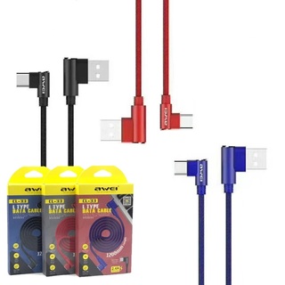 Кабель AWEI CL-33 Type-C 1.2m текстильный (синий)