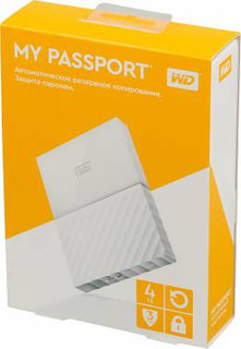 Жесткий диск WD Original USB 3.0 4Tb WDBUAX0040BWT-EEUE My Passport 2.5" белый