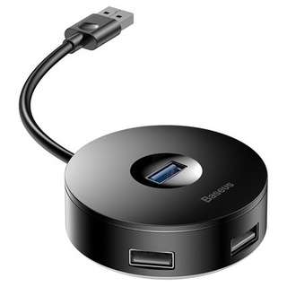 Концентратор USB3 Baseus Round Box Hub Adapter, черный