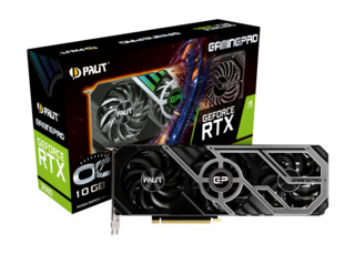 Видеокарта Palit PCI-E 4.0 PA-RTX3080 GAMINGPRO OC 10G NV RTX3080 10240Mb 320 GDDR6X 1440/19000/HDMI