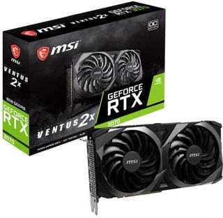 Видеокарта MSI PCI-E 4.0 RTX 3070 VENTUS 2X OC NVIDIA GeForce RTX 3070 8192Mb 256 GDDR6 1755/14000/HDMIx1/DPx3/HDCP Ret