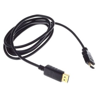 Кабель HDMI-DisplayPort Buro BHP RET HDMI_DPP18 , 1.8м. феррит.кольца Позолоченные контакты черный