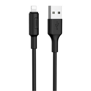 Кабель USB 2.0 hoco X25, 1м, AM/Lightning M, черный, 1м