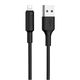 Кабель USB 2.0 hoco X25, 1м, AM/Lightning M, черный, 1м