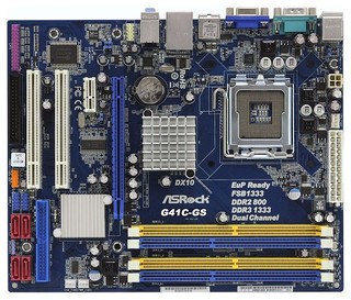 Материнская плата ASRock G41C-GS Soc-775 iG41 DDRII+DDRIII mATX SATA AC'97 6ch LAN-Gbt +VGA