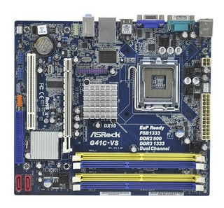 Материнская плата ASRock G41C-VS Soc-775 iG41 DDRII+DDRIII mATX SATA AC'97 6ch LAN +VGA bulk