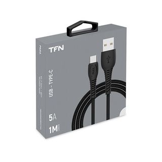 Кабель TFN Type-C Knight 5A 1m  black (TFN-CKNUSBUSB1MBK)