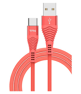 Кабель TFN Type-C FORZA 1m Coral (TFN-CFZUSBCUSB1MCR)