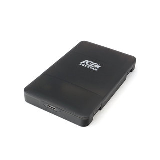 Внешний корпус AgeStar 3UBCP3C (BLACK) USB 3.0, пластик, черный, безвинтовая конструкция 2.5