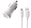 Автомобильное з/у TFN USB,с кабелем Lighting 8-pin, 2.4A White (TF N-CC2U24ALIGWH)