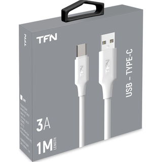 Кабель TFN USB Type-C, 1.0м  White (TFN-CUSBCUSB1MWH)