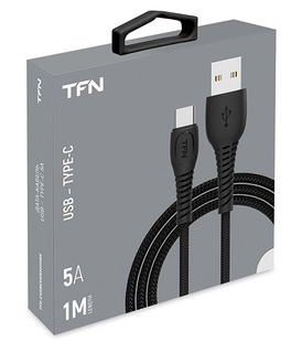 Кабель TFN Type-C, FORZA, 1m  Black (TFN-CUSBCUSB5A1MBK)