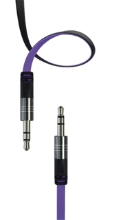 Кабель INTERSTEP AUX (jack 3.5mm - jack 3.5mm ) 2m фиолет/черн